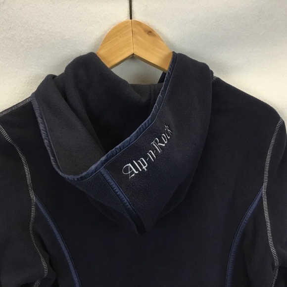 Alp N Rock Embroidered Zip Up Fleece Hoodie Snowflakes Chill Gorpcore Ski Size S - Picture 4 of 13